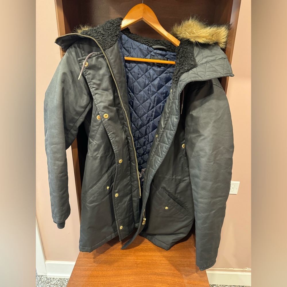 J Crew Perfect Winter Parka Size Small